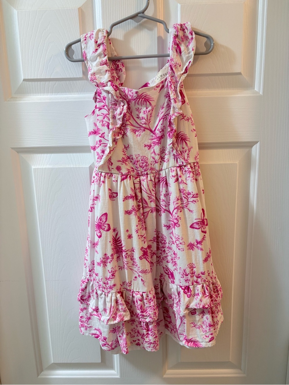 btween Floral Ruffle Sundress with matching headband